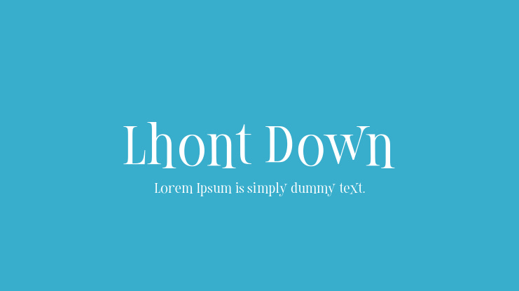 Lhont Down Font
