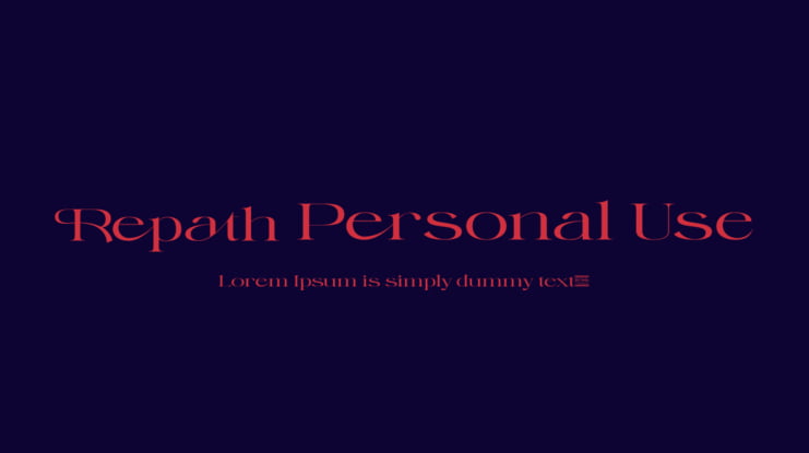 Repath Personal Use Font
