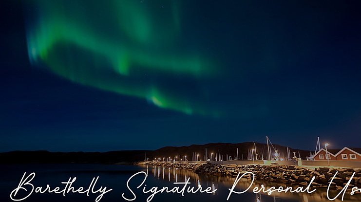 Barethelly Signature Personal Use Font