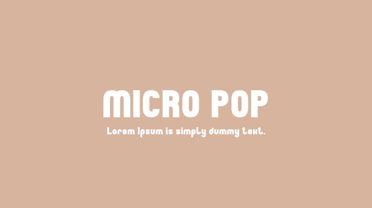 MICRO POP Font