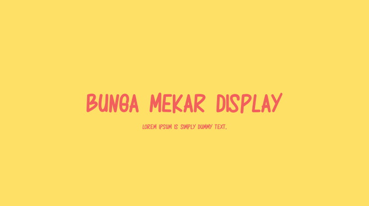 Bunga Mekar Display Font Family