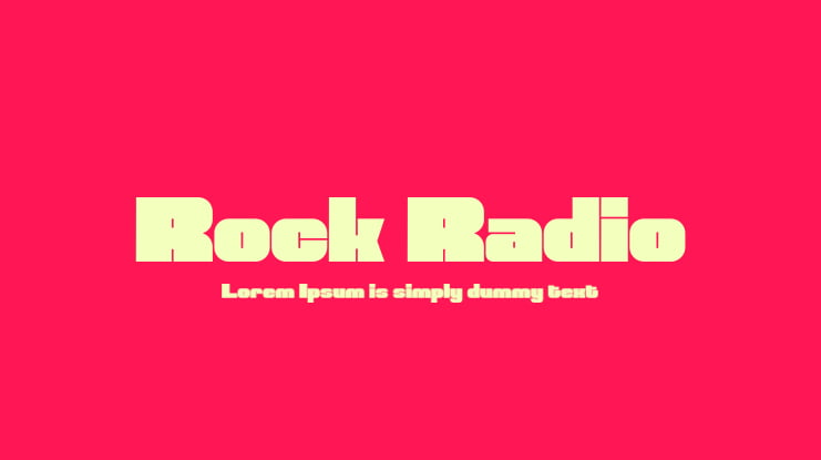 Rock Radio Font Family