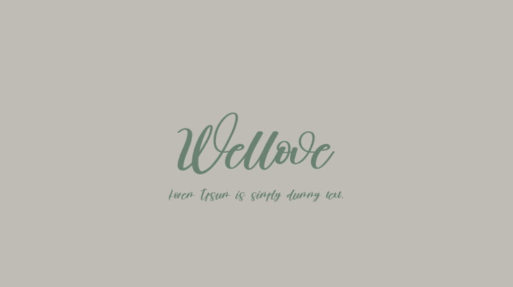 Wellove Font