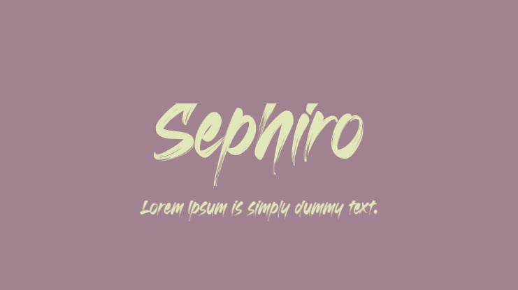 Sephiro Font