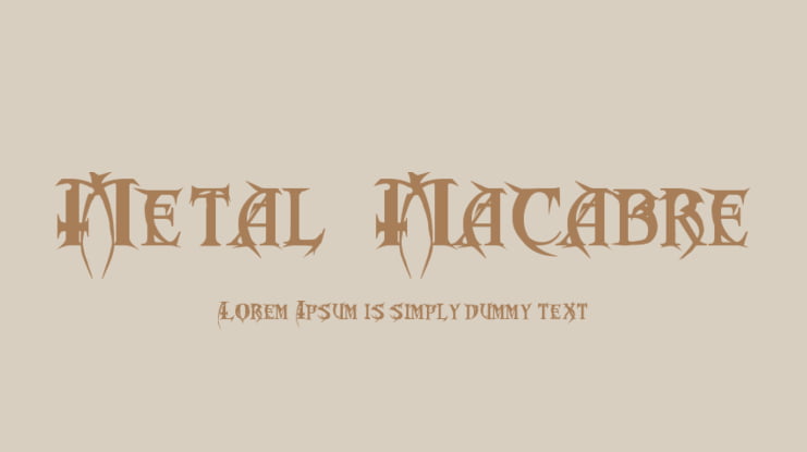 Metal  Macabre Font