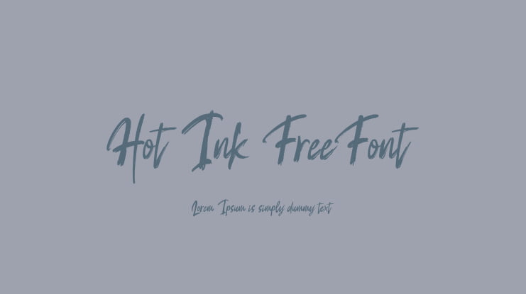 Hot Ink FreeFont Font
