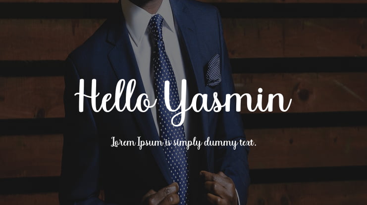 Hello Yasmin Font