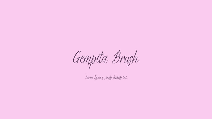 Gempita Brush Font