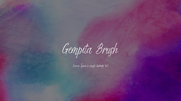 Gempita Brush Font