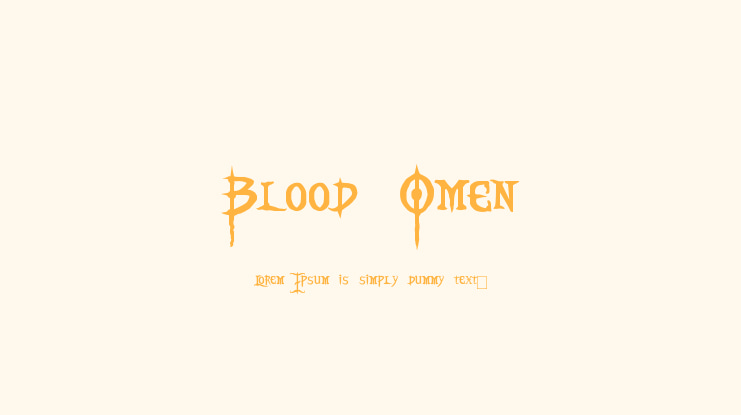 Blood Omen Font