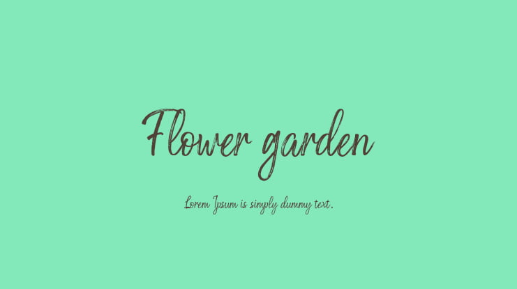 Flower garden Font Family