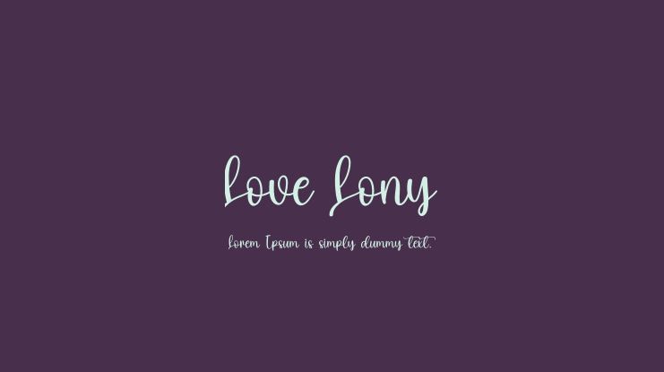Love Lony Font