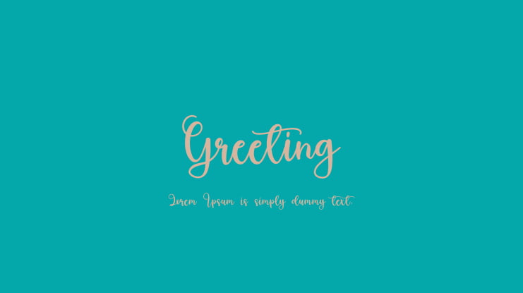 Greeting Font