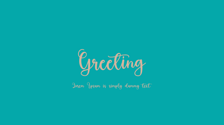 Greeting Font