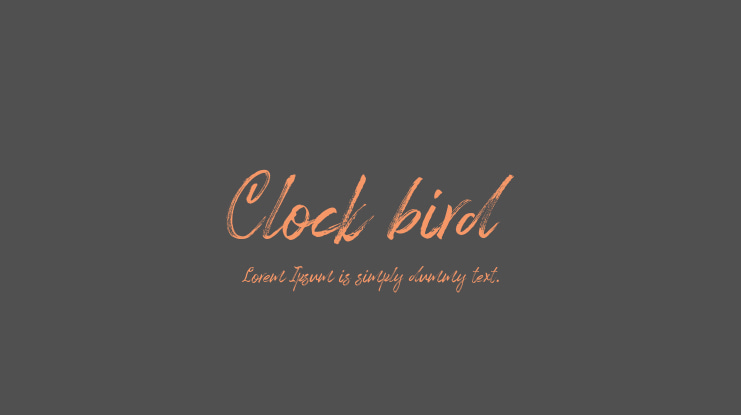 Clock bird Font Family