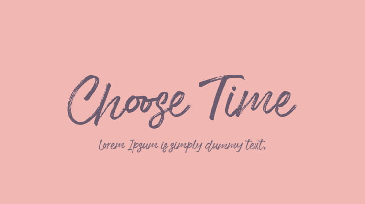 Choose Time Font Family