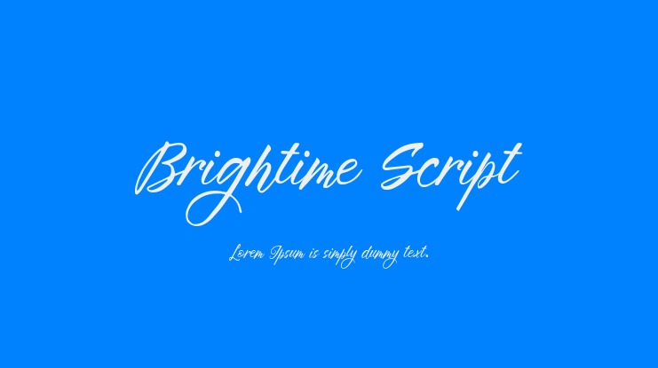 Brightime Script Font