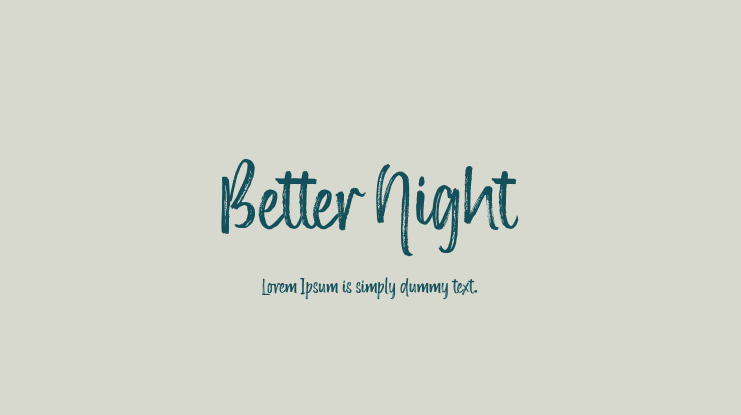 Better Night Font Family