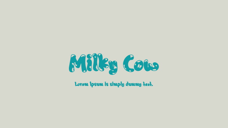 Milky Cow Font Family