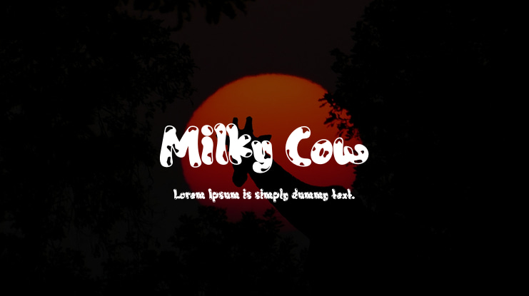 Milky Cow Font Family