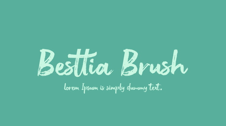 Besttia Brush Font