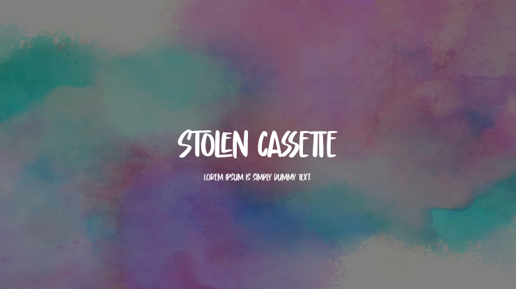 Stolen Cassette Font
