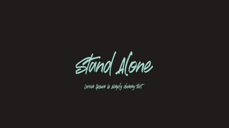 Stand Alone Font