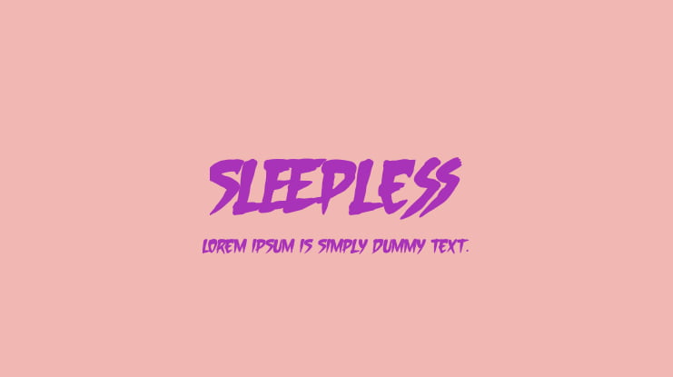 Sleepless Font