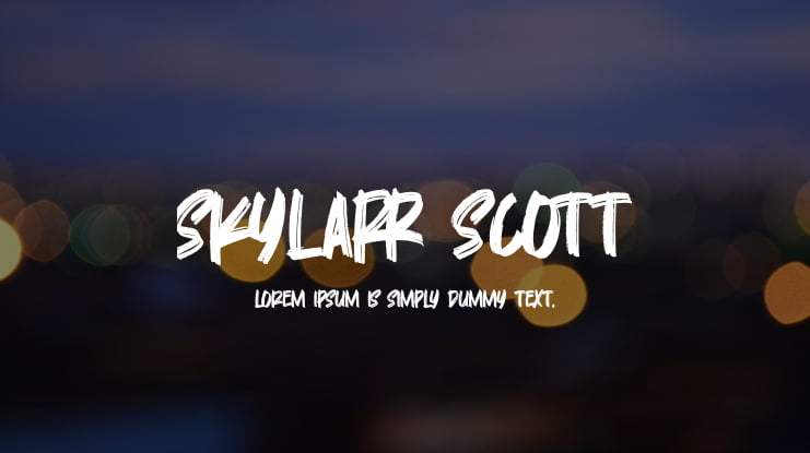 Skylarr Scott Font