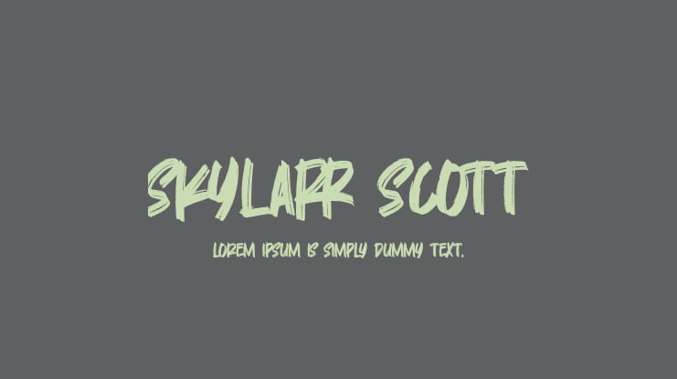 Skylarr Scott Font