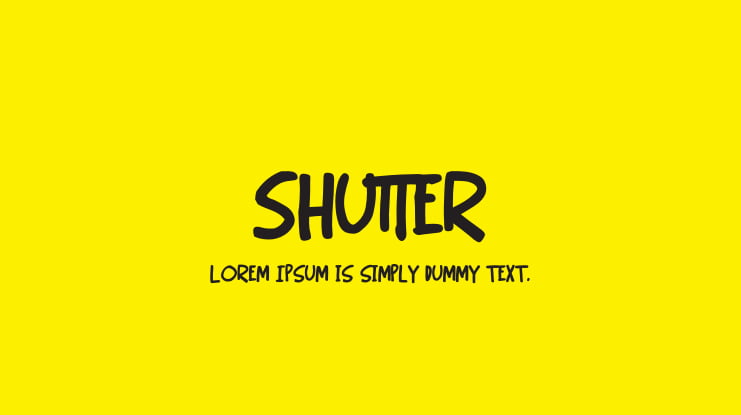 Shutter Font