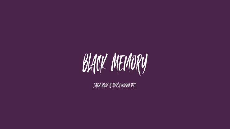 Black Memory Font