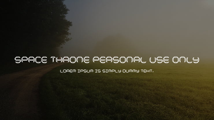 Space Throne PERSONAL USE ONLY Font Family