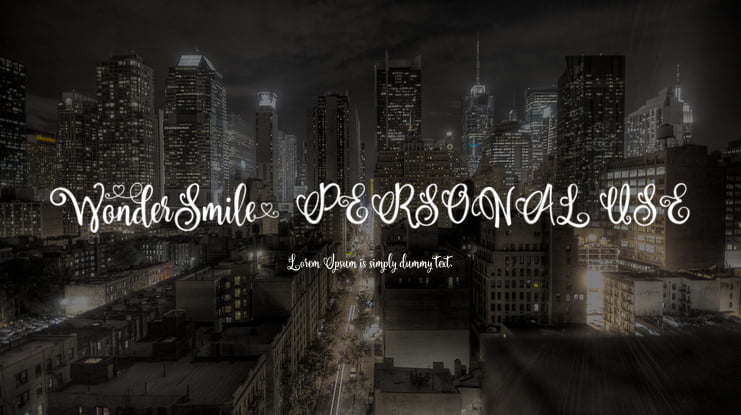 Wonder Smile  PERSONAL USE Font Family