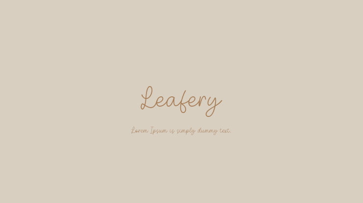 Leafery Font