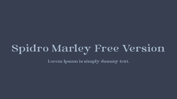 Spidro Marley Free Version Font