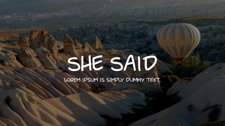 She Said Font Family