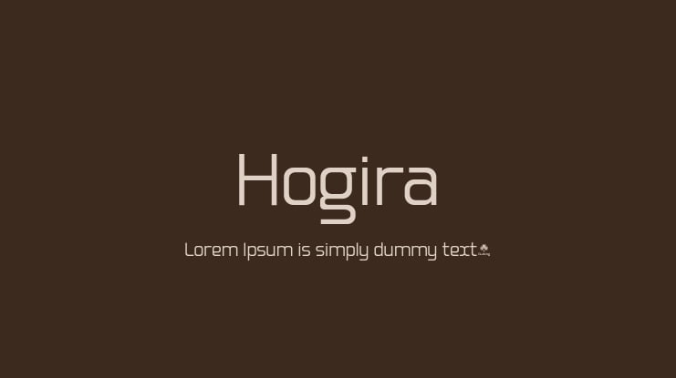 Hogira Font Family