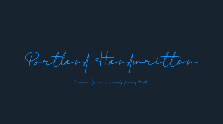 Portland Handwritten Font
