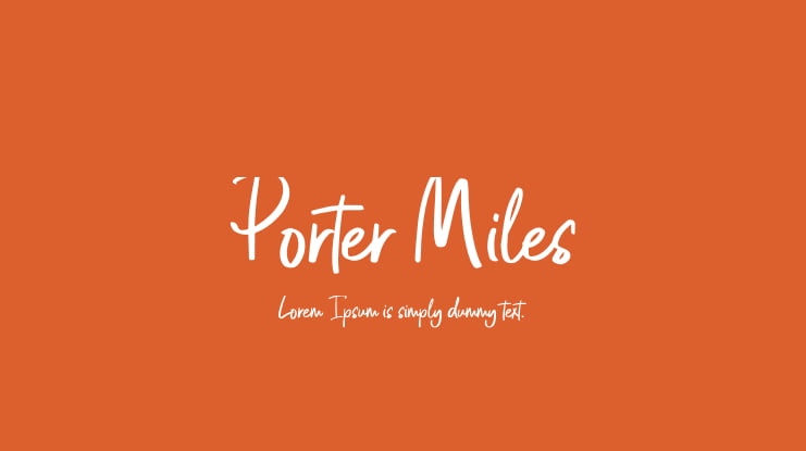 Porter Miles Font Family