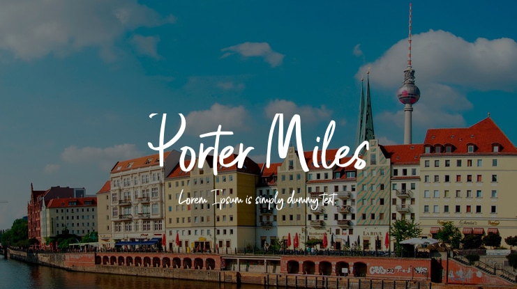 Porter Miles Font Family