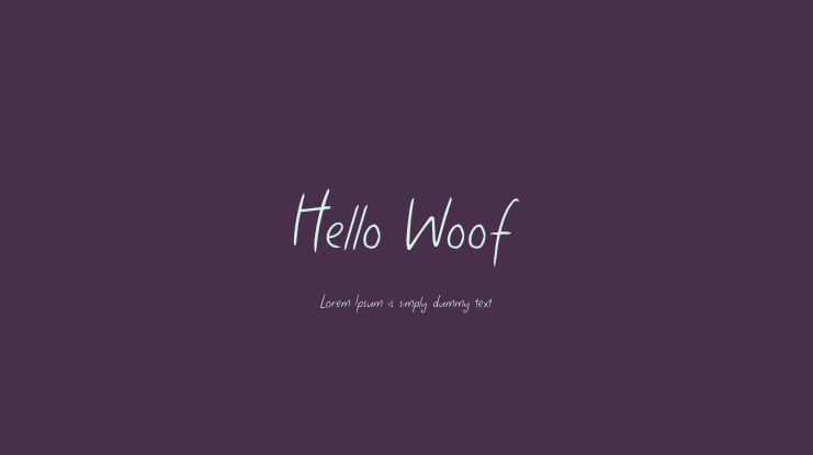 Hello Woof Font Family