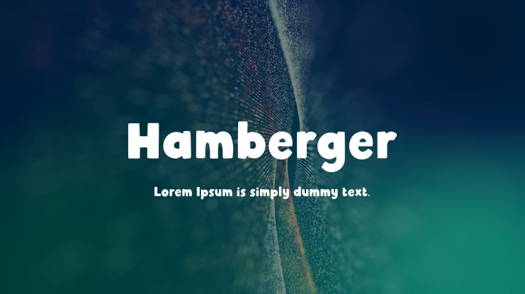 Hamberger Font