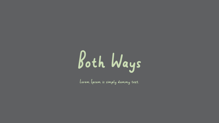 Both Ways Font