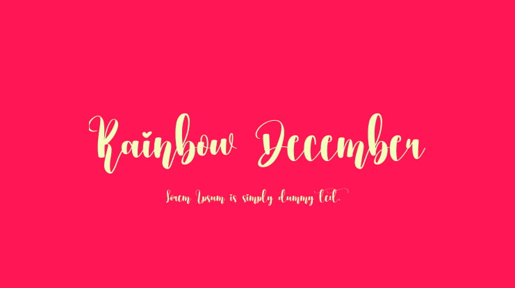 Rainbow December Font