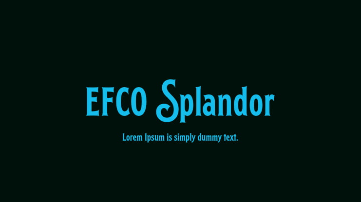 EFCO Splandor Font