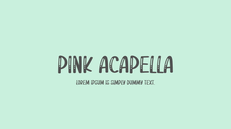 Pink Acapella Font