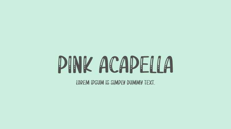 Pink Acapella Font