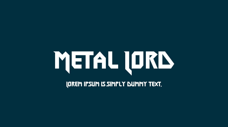 Metal Lord Font