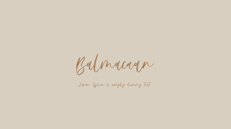 Balmacaan Font